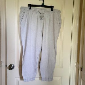 Old Navy linen tapered leg drawstring pants